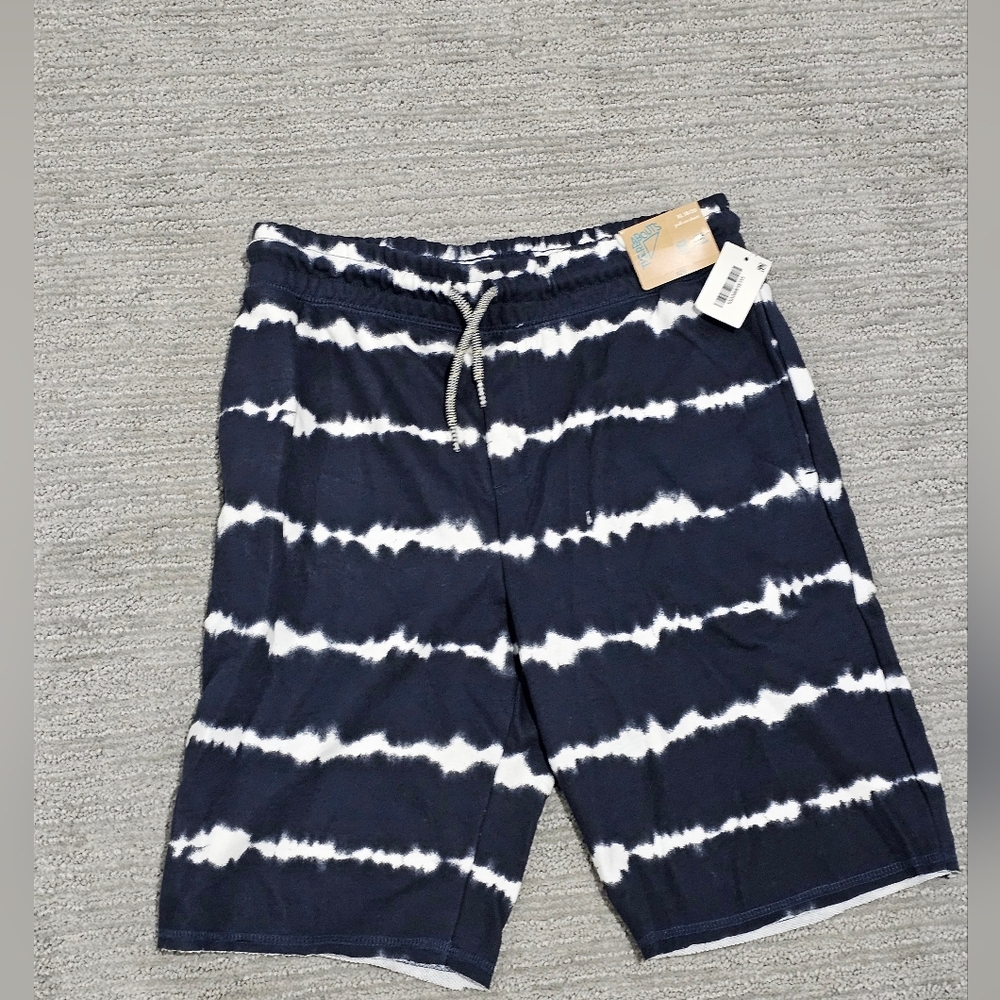 Boys Navy Tie-Dye Cotton Shorts